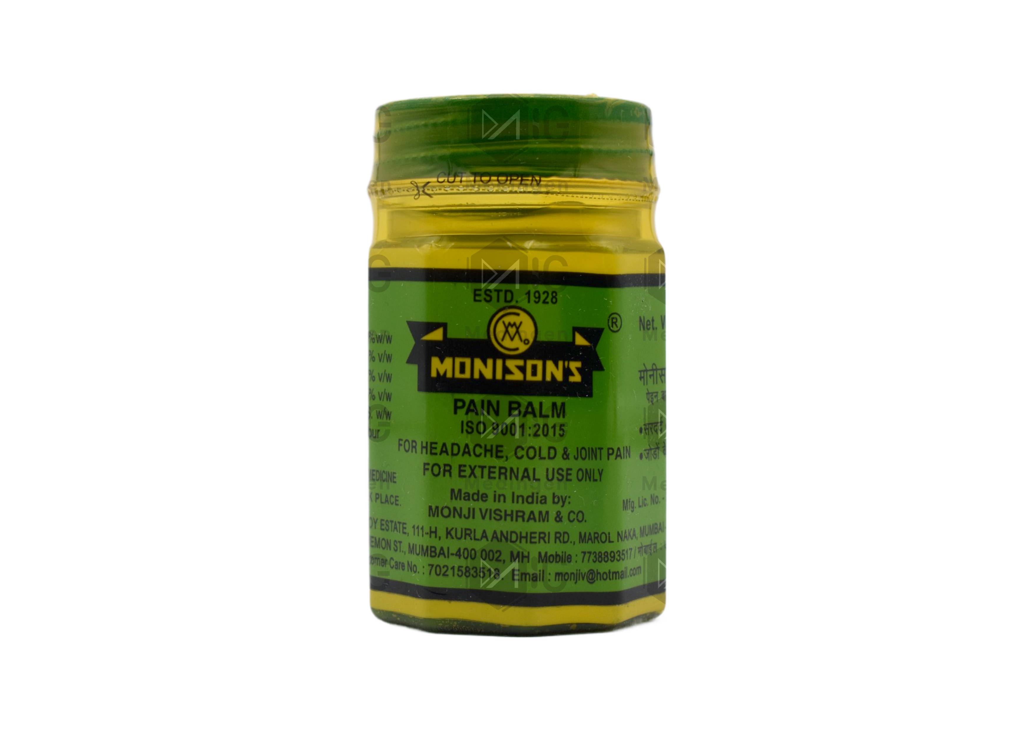 MONISON PAIN BALM 10GM